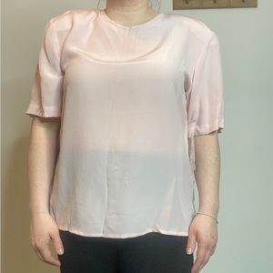 Vintage NWT pink 100% silk blouse Allison Taylor silk